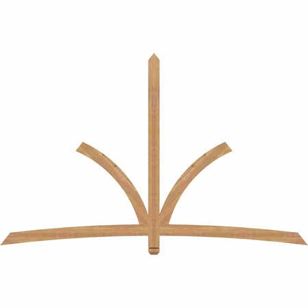 Ekena Millwork Davenport Timber Gable Bracket, Western Red Cedar, 96"W x 60"H x 1 1/2"D x 3 1/2"F, 15/12 Pitch GBW096X60X0204DAV00SWR